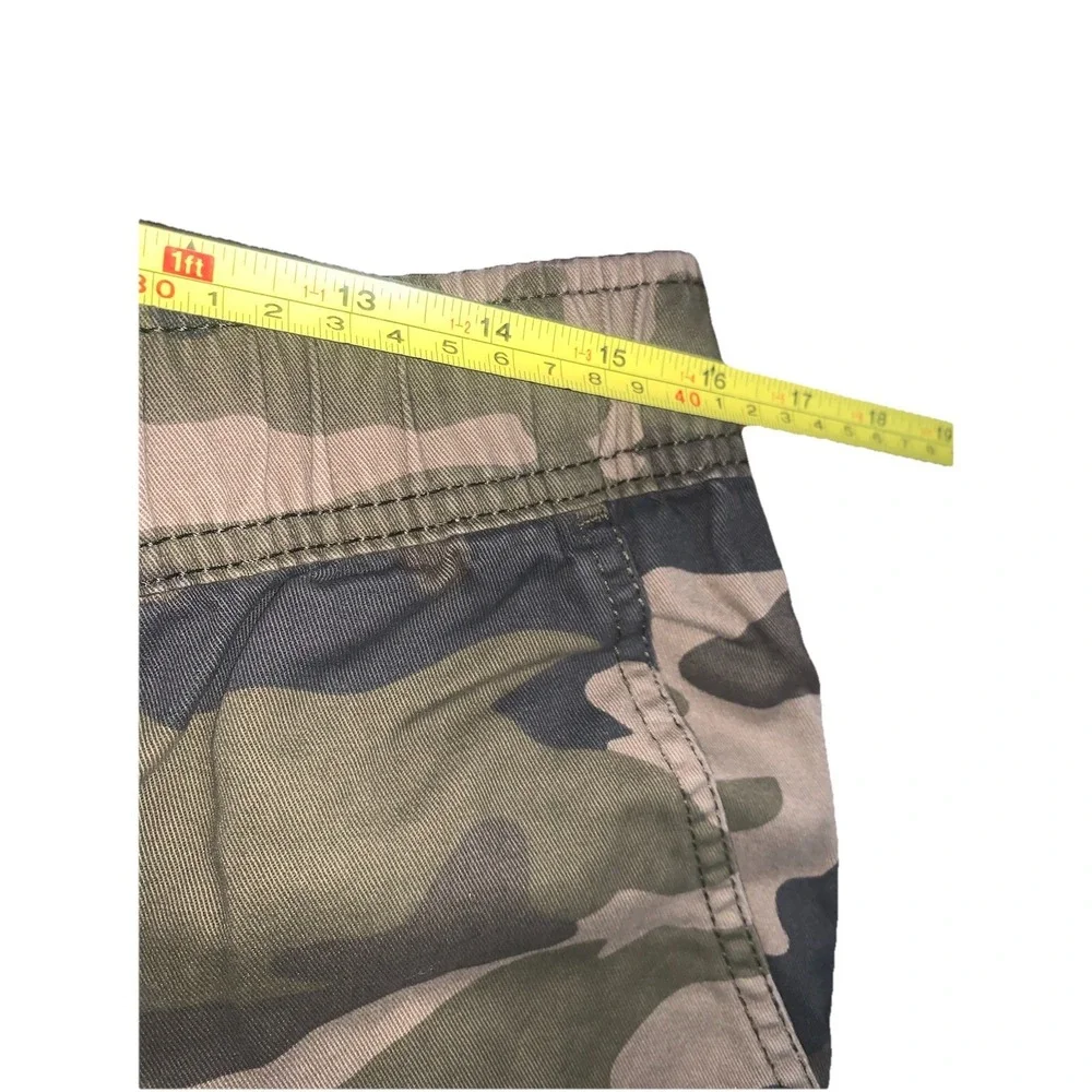 2‎ Children Place Boys Pull On Pants 18 Husky Green Black Camo Adjustable Waist